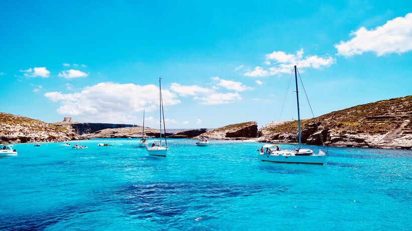 Blue Lagoon em Comino, Malta